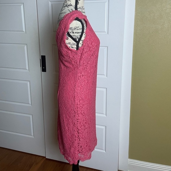 Adrianna Papell Lace Sheath Zipper V-Back Dress - Picture 4 of 7